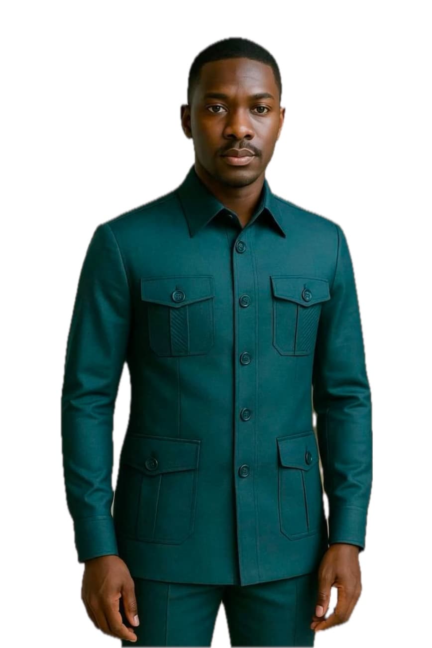 Teal Safari Suit