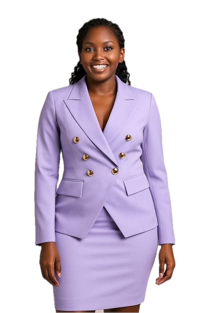 Lavender Skirt Suit, Women's Suits